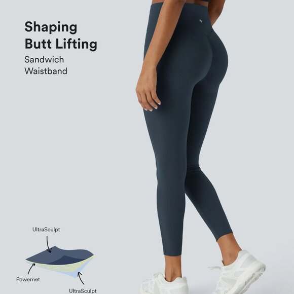 HALARA SoCinched High Waisted Butt Lifting 7/8 length  UltraSculpt Legging - Picture 1 of 7